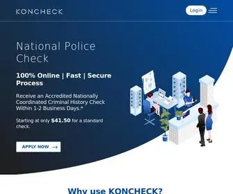 Koncheck.com(National Police Check Online) Screenshot