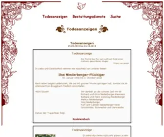 Kondolieren.ch(Kondolenzportal Bestattungsdienst BIAGGI AG in Gipf) Screenshot