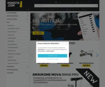 Koneita.com(Pohjois-Euroopan suurin työstökoneiden varastovalikoima) Screenshot