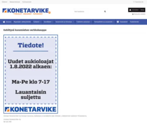 Konetarvike.fi(Työkalut) Screenshot
