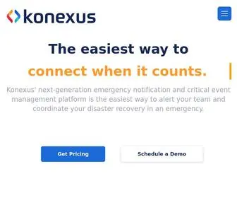 Konexus.com(The easiest to use Emergency Notification Platform) Screenshot