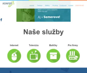 Konfer.sk(KONFER net: Optický a bezdrôtový internet) Screenshot