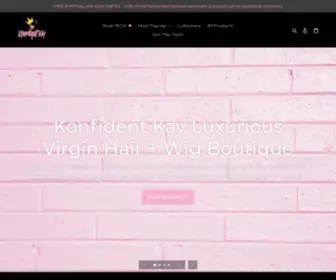 Konfidentkay.com(Konfident Kay Luxury Hair) Screenshot