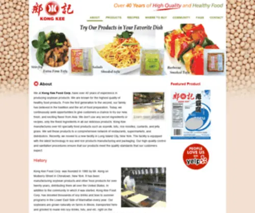 Kongkeefood.com(New York's Tofu) Screenshot