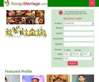 Kongumarriage.com(Kongu Matrimony Services) Screenshot