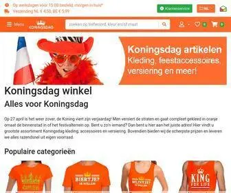 Koningsdag-Winkel.nl(Oranjeshopper, de oranje artikelen winkel) Screenshot