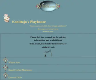 Konittajosplayhouse.com(At Konittajo's Playhouse you will find a wide variety of things inc) Screenshot