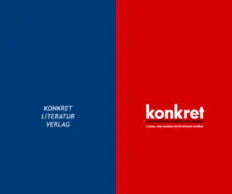 Konkret-Verlage.de(KONKRET LITERATUR VERLAG Hamburg) Screenshot