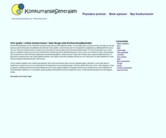 Konkurransesentralen.com(Vinn gratis i konkurranser på Internett i hele Norge) Screenshot