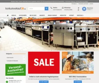 Konkursverkauf24.eu(Shop Gastronomiegeräte) Screenshot