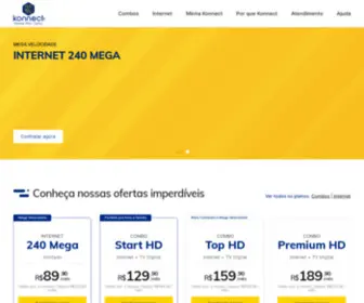 Konnect.net.br(Internet Fibra Óptica Banda Larga e TV Digital HD) Screenshot