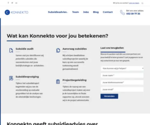 Konnekto.be(Wij helpen jouw bedrijf groeien met subsidieadvies en) Screenshot