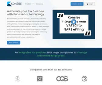 Konsise.com(Konsise Tax Compliance Software with a direct SARS eFiling integration) Screenshot