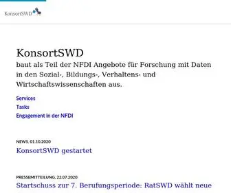 Konsortswd.de(RatSWD) Screenshot