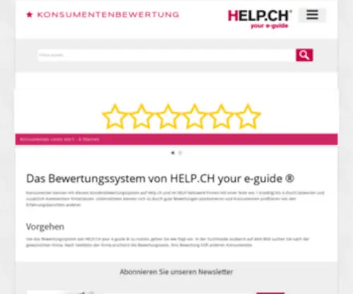 Konsumentenbewertung.ch(Das Bewertungssystem von HELP.CH your e) Screenshot