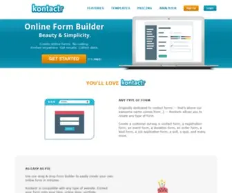 Kontactr.com(Free Online Form Builder to create any form) Screenshot