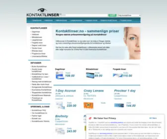 Kontaktlinser.no(Sammenlign Priser På) Screenshot