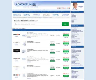 Kontaktlinser1.com(Kontaktlinser på nett) Screenshot