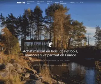 Kontio.fr(Construction de maisons et chalets bois massif en kit ou sur) Screenshot