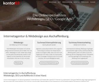 Kontor63.de(Webdesign Suchmaschinenoptimierung Aschaffenburg Frankfurt) Screenshot