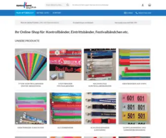 Kontrollband-Shop24.de(Kontrollbänder und Festivalbänder online kaufen) Screenshot