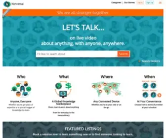 Konversai.com(Konversai is transforming the growing 'gig economy' into a Knowledge Economy) Screenshot