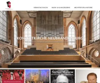 Konzertkirche-NB.de(Als Konzertkirche Neubrandenburg bietet die Marienkirche ein Kontrastprogramm) Screenshot