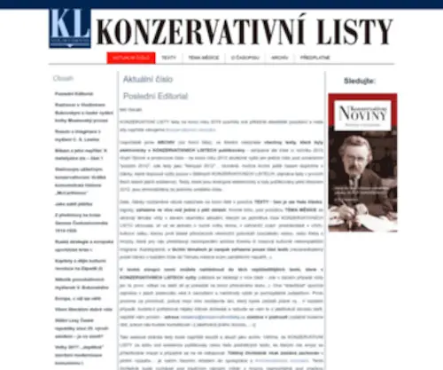 Konzervativnilisty.cz(Aktuální) Screenshot
