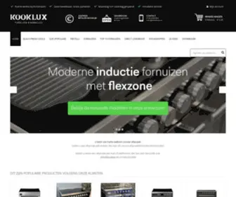 Kooklux.nl(Fornuizen, keukenapparatuur en barbecues) Screenshot