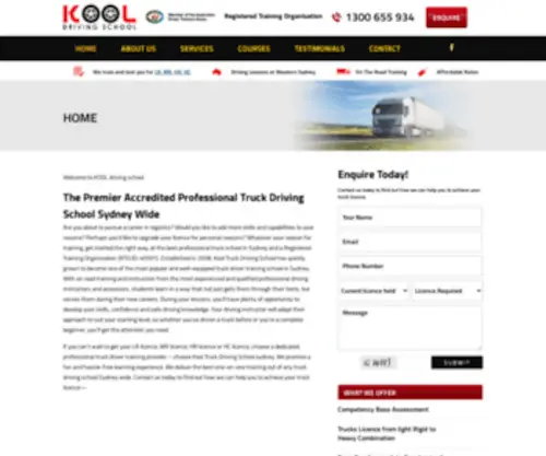 Kooldrivingschool.com.au(Kool Truck Driving School) Screenshot