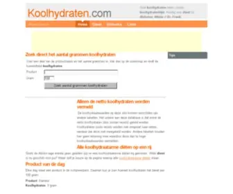 Koolhydraten.com(Snel koolydraten tellen voor een koolhydraatarm dieet) Screenshot