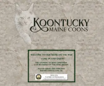 Koontucky.com(Michigan Maine Coon cats and kittens) Screenshot