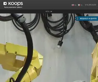 Koops.com(Factory Automation Systems & Automated Assembly) Screenshot