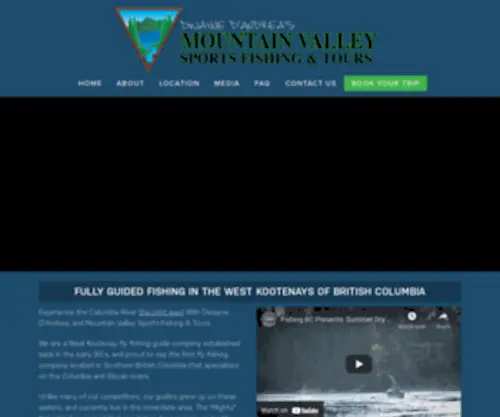 Kootenayflyfishing.com(Mountain Valley Sports Fishing & Tours) Screenshot