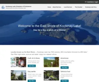 Kootenaylake.bc.ca(Showcasing the East Shore of Kootenay Lake) Screenshot