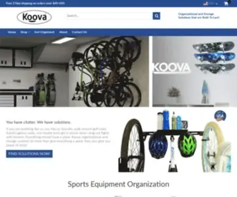 Koova.com(Garage and Home Wall Mounted Organization Storage Solutions) Screenshot