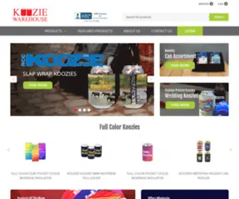 Kooziewarehouse.com(Design custom Koozies Online with Koozie Warehouse) Screenshot