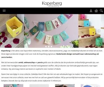 Koperbergshop.nl(Webshop for handmade papercraft jewellery homedecor) Screenshot