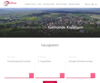 Koppigen.ch(Gemeinde web) Screenshot