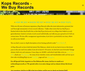 Kopsrecords.ca(Kops Records) Screenshot