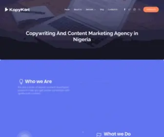 Kopykart.com(Copywriting & Content Marketing Agency in Nigeria) Screenshot
