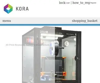 Kora3D.com(3D Printers) Screenshot