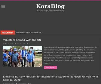 Korablog.net(Scholarships,Jobs,Travels,Blog) Screenshot