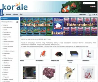 Korale.pl(Akwarystyka morska sklep Warszawa) Screenshot