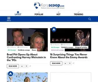 Korascoop.com(Scoop Social Network Provides up to the minute Worldwide News) Screenshot