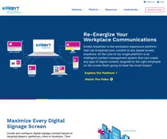 Korbyt.com(Transform your workplace with a workforce communications platform) Screenshot
