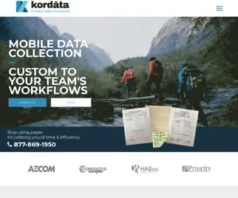 Kordata.com(Flexible Mobile Data Collection) Screenshot