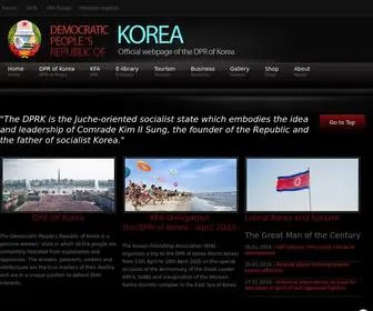 Korea-DPR.com(Official webpage of the Democratic People's Republic of Korea (North Korea)) Screenshot