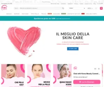 Koreabeautycosmetics.com(Home Page KBC ITA) Screenshot