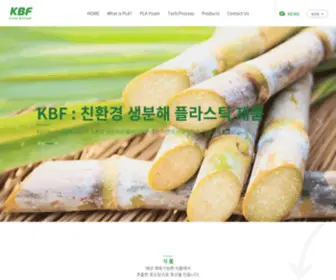 Koreabiofoam.com(No.1 친환경 생분해성 플라스틱) Screenshot